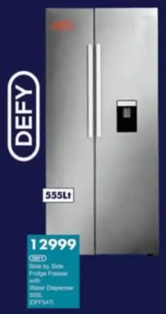 President Hyper Defy Side by Side Fridge/ Freezer with Water Dispenser offer