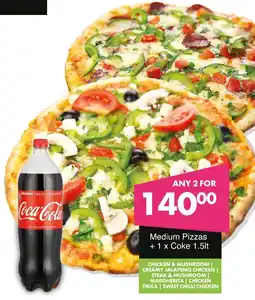 Save Hyper Medium Pizzas + Coke offer