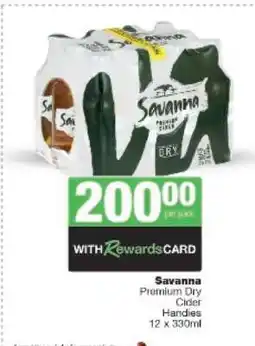 Spar Tops Savanna Premium Dry Cider offer