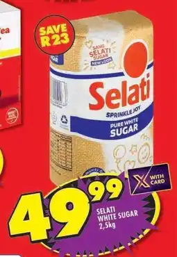 Shoprite Selati White Sugar-2.5Kg offer