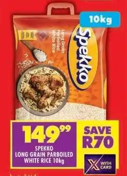Shoprite Spekko Long Grain Parboiled White Rice 10kg offer