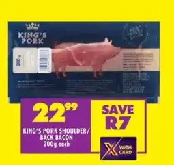 Shoprite KING'S PORK SHOULDER/BACK BACON offer