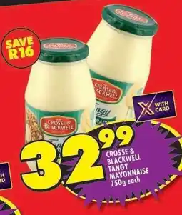 Shoprite Crosse & Blackwell Tangy Mayonnaise-750g Each offer