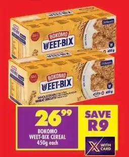 Shoprite Bokomo Weet-Bix Cereal-450g Each offer