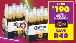 Shoprite CORONA EXTRA BEER 2x 6x355ml NRB offer