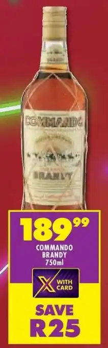 Shoprite COMMANDO BRANDY 750ml offer
