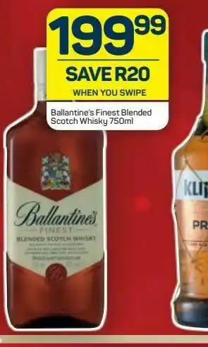 Pick n Pay Ballantine's whiskey offer