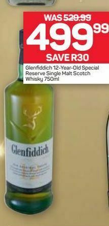 Pick n Pay Glenfiddich 12 yo scotch whisky offer