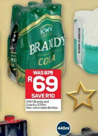 Pick n Pay Kwv brandy & cola offer