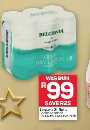 Pick n Pay Belgravia gin and tonic offer