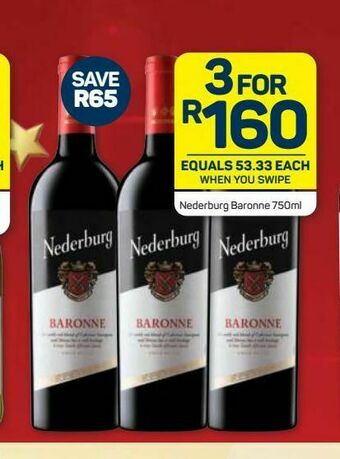 Pick n Pay Nederburg wine 3 offer