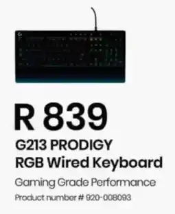 Computer Mania Logitech G213 Prodigy RGB Wired Keyboard offer