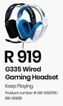 Computer Mania Logitech G335 Wired Gaming Headset offer
