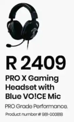 Computer Mania Logitech PRO X Gaming Headset with Blue Voice Mic offer