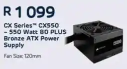 Computer Mania Corsair CX Series CX550 550 Watt 80 PLUS Bronze ATX Power Supply offer