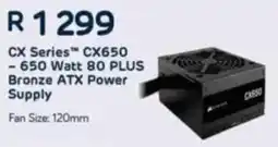 Computer Mania Corsair CX Series CX650 650 Watt 80 PLUS Bronze ATX Power Supply offer