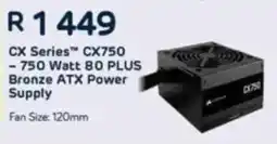 Computer Mania Corsair CX Series CX750 750 Watt 80 Plus Bronze ATX Power Supply offer