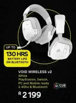Computer Mania Corsair Void Wireless v2 White PlayStation, Switch, PC and Mobile ready 2.4Ghz & Bluetooth offer