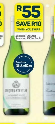 Pick n Pay Jacques-steytler wine offer