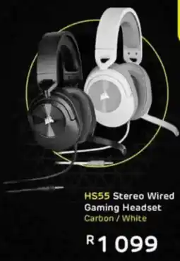 Computer Mania Corsair HS55 Stereo Wired Gaming Headset Carbon/ White offer