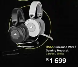 Computer Mania Corsair HS65 Surround Wired Gaming Headset Carbon/ White offer