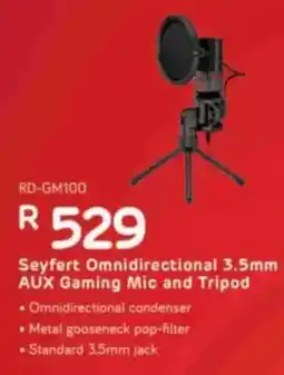Computer Mania Redragon Seyfert Omnidirectional 3.5mm AUX Gaming Mic and Tripod offer
