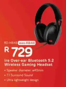 Computer Mania Redragon Ire Over-ear Bluetooth 5.2 Wireless Gaming Headset offer