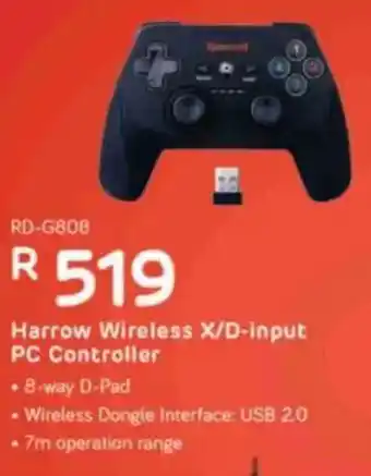 Computer Mania Redragon Harrow Wireless X/D-input PC Controller offer