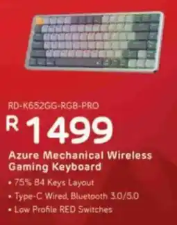Computer Mania Redragon Azure Mechanical Wireless Gaming Keyboard offer