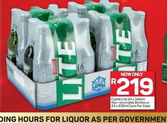 Pick n Pay Hypermarket Castle lite beer offer