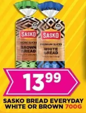 Goal Supermarket Sasko bread everyday white or brown offer