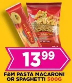 Goal Supermarket F&m pasta macaroni or spaghetti offer