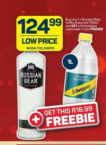 Pick n Pay Liquor Russian bear vodka offer