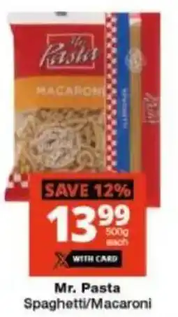 Checkers Mr. Pasta Spaghetti/ Macaroni offer