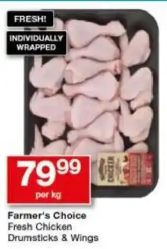 Checkers Farmer's Choice Fresh Chicken Drumsticks & Wings offer