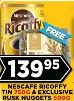 Goal Supermarket Nescafe ricoffy tin & exclusive rusk nuggets offer
