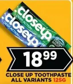 Goal Supermarket Close up toothpaste all variants offer
