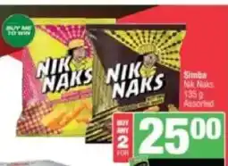 KwikSpar Simba Nik Naks Assorted offer