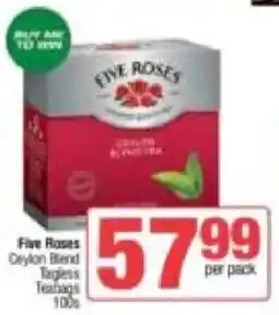 KwikSpar Five Roses Ceylon Blend Tagless Teabags offer