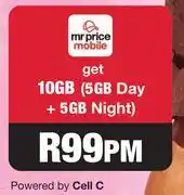 MRP Mr Price Mobile 10GB (5GB Day + 5GB Night) Data offer