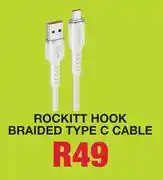MRP Rockitt Hook Braided Type C Cable offer