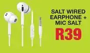 MRP Salt Wired Earphone + Mic Salt offer