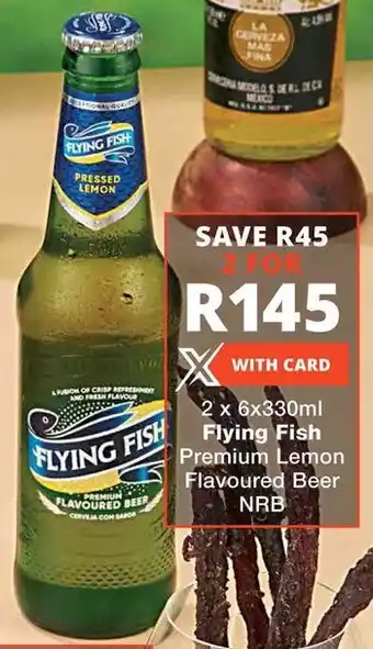 Checkers Flying Fish Premium Lemon Flavoured Beer NRB offer