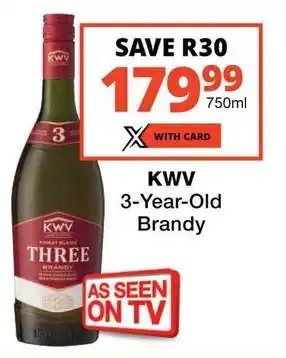 Checkers KWV 3-Year-Old Brandy offer