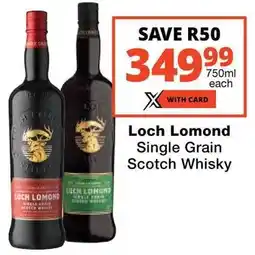 Checkers Loch Lomond Single Grain Scotch Whisky offer