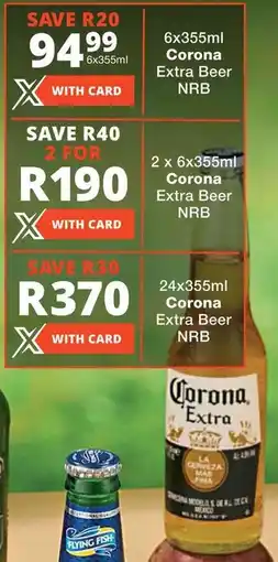 Checkers Corona Extra Beer NRB offer