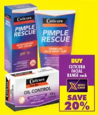 Shoprite Cuticura facial range offer