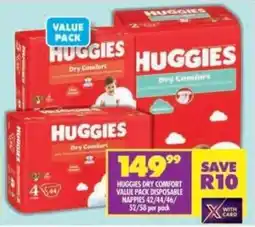 Shoprite Huggies dry comfort value pack disposable nappies offer