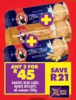Shoprite Bakers blue label marie biscuits all variants offer