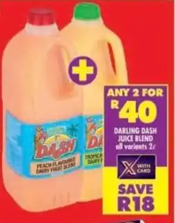 Shoprite Darling dash juice blend all variants offer